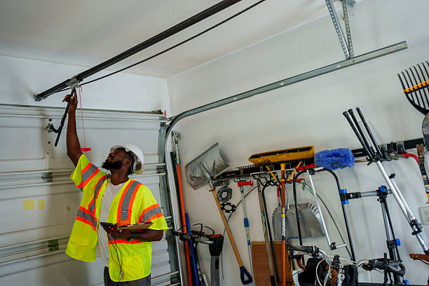 Professional Garage Door Panel Replacement technician working in Westfield, WI